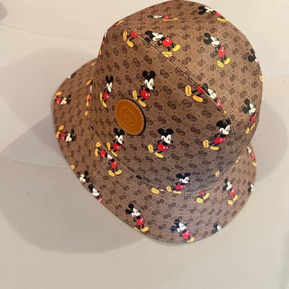 Gucci x Disney Mickey Mouse GG Monogram Bucket Hat - Picture 1 of 6
